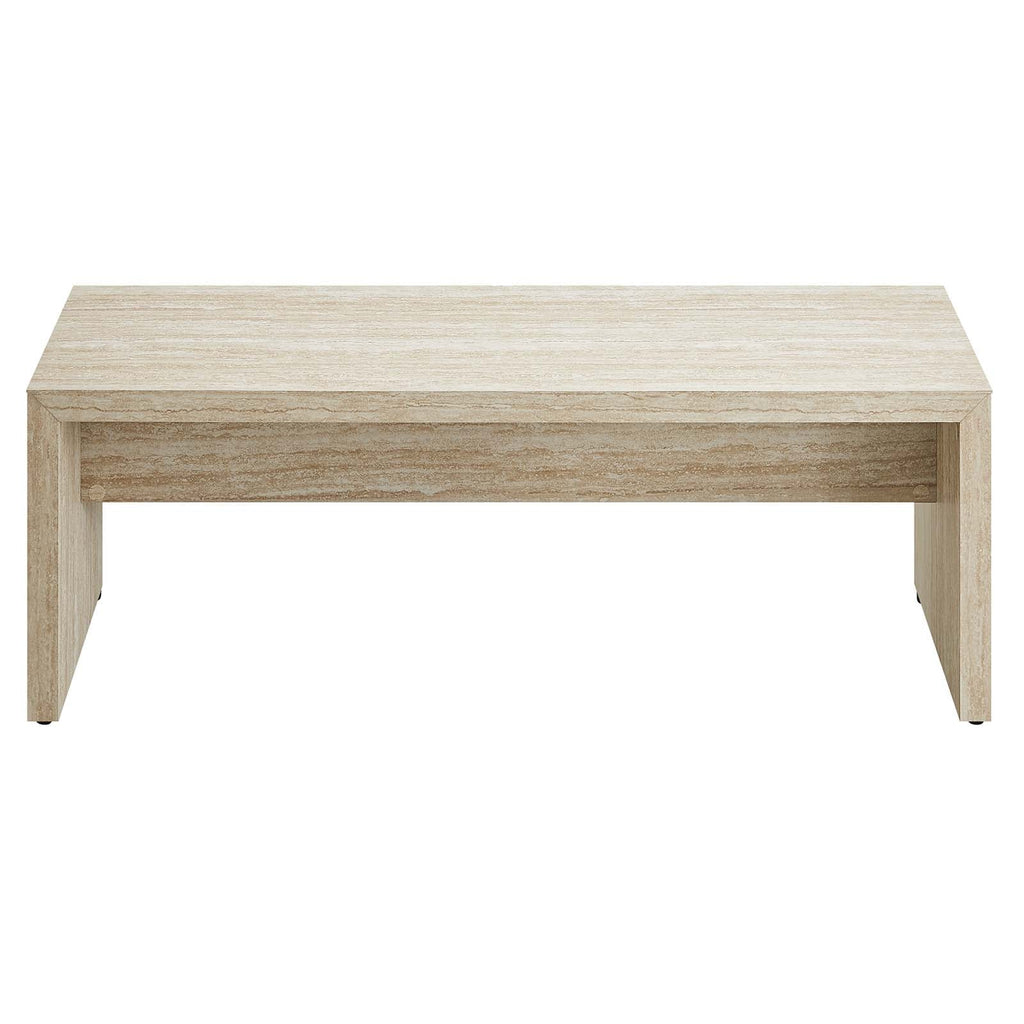 Mirella 53.5" Faux Travertine Bench by Modway