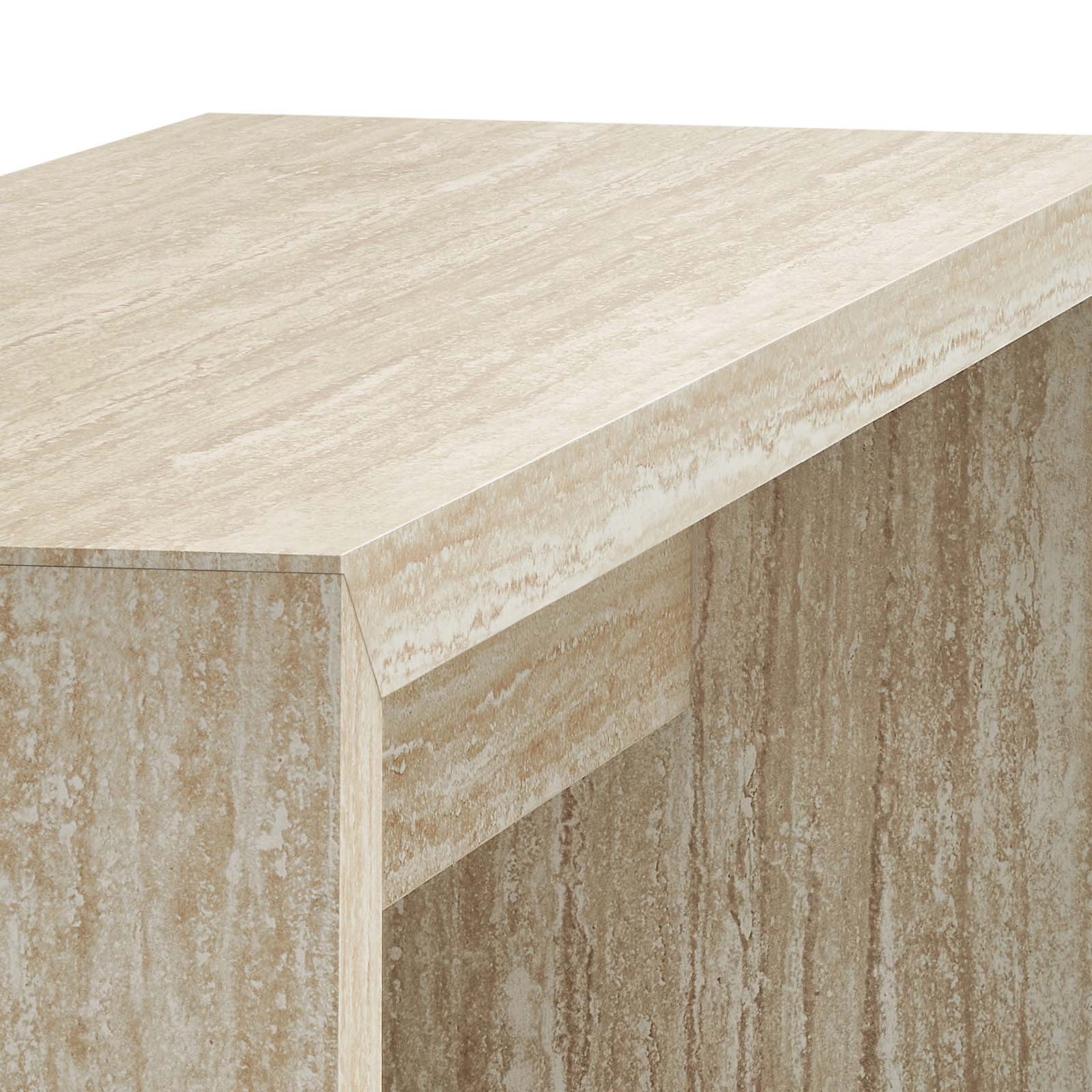 Mirella 53.5" Faux Travertine Bench by Modway