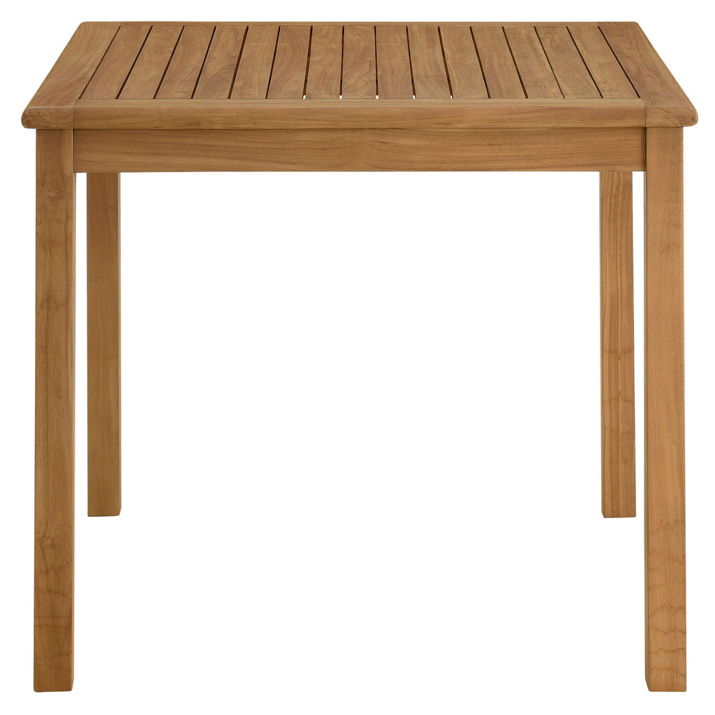 Vienna 5-Piece Outdoor Patio Teak Wood Dining Set with Rope Folding Chairs by Modway