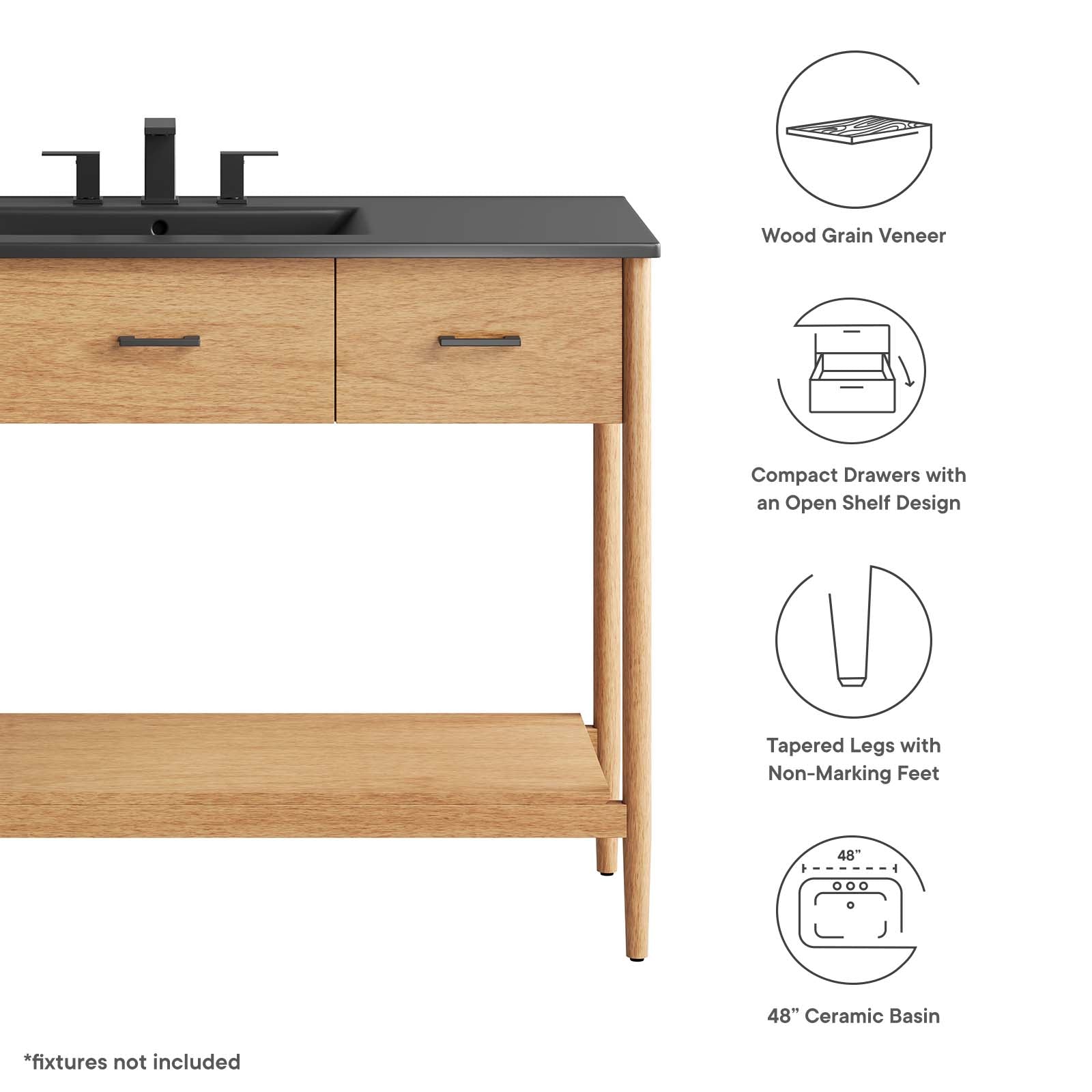 Zaire 48" Single Sink Bathroom Vanity by Modway