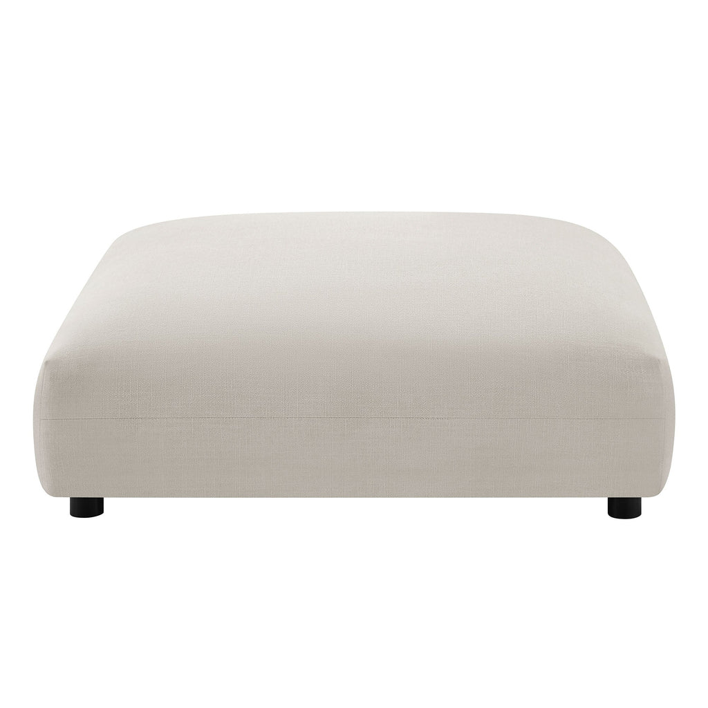 Solace Modular Upholstered Fabric Armless Chair and Ottoman Set by Modway
