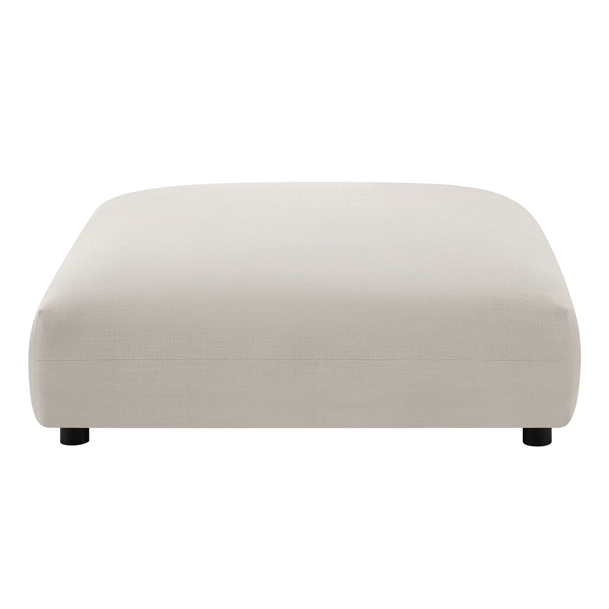 Solace Modular Upholstered Fabric Armless Chair and Ottoman Set by Modway