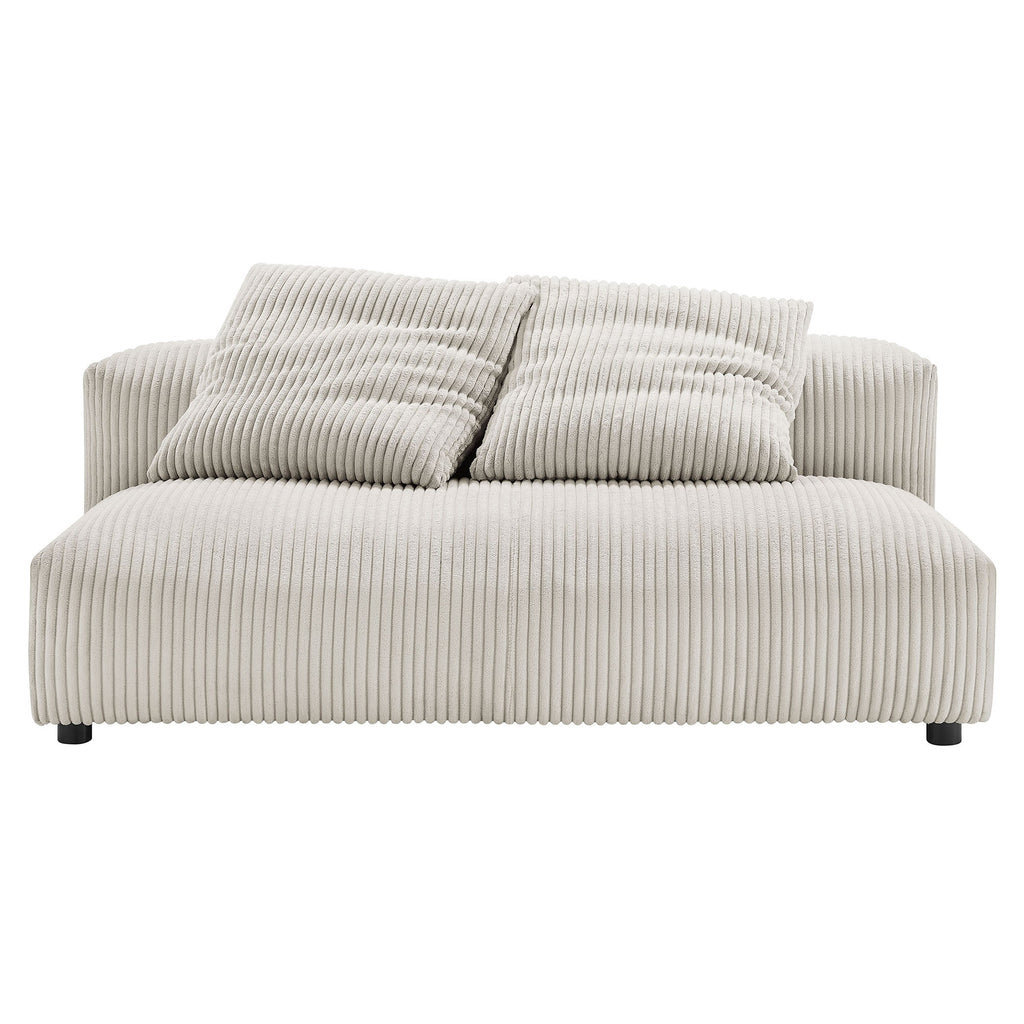 Solace 2-Piece Modular Corduroy Upholstered Sectional Sofa With Chaise by Modway