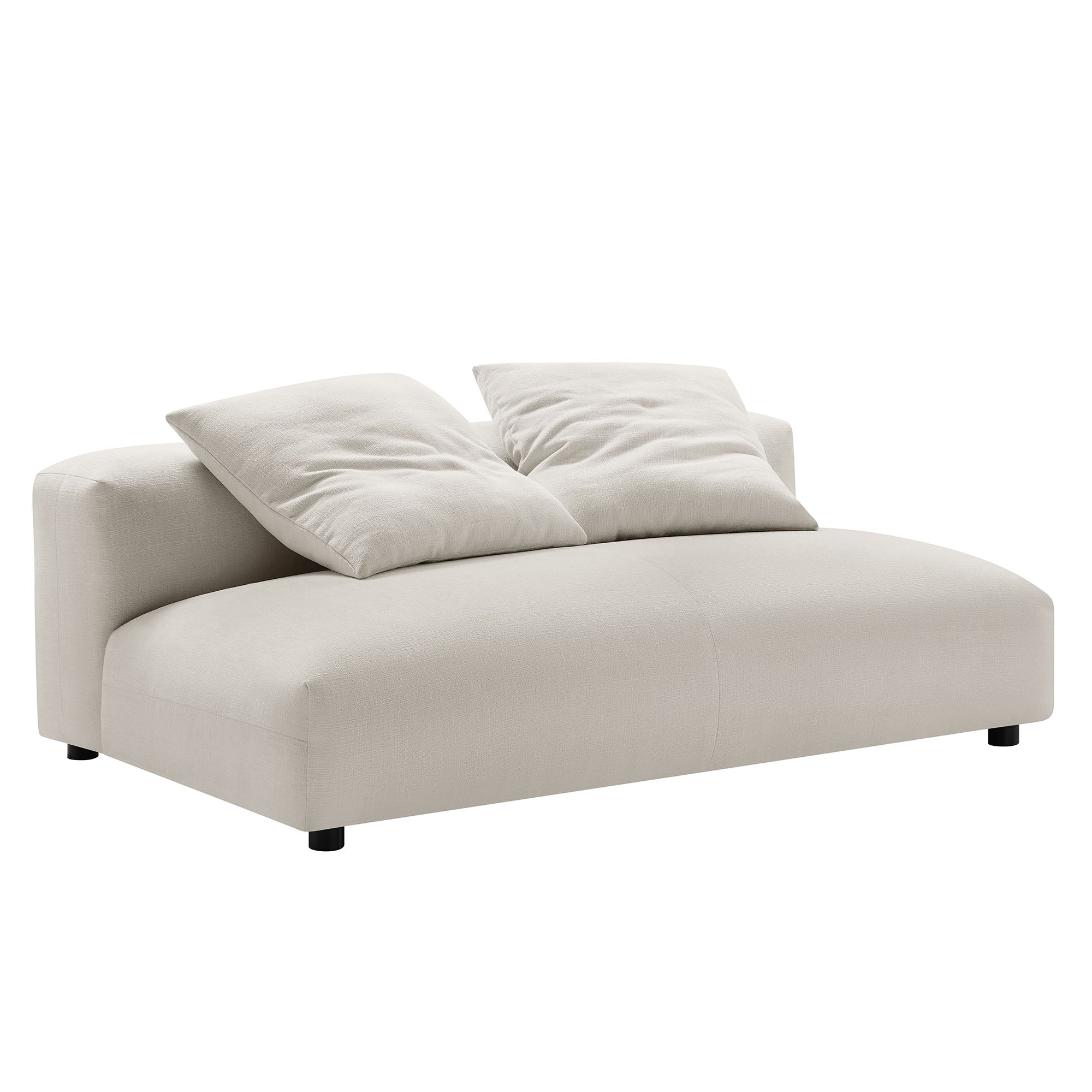 Solace 2-Piece Modular Upholstered Fabric Sectional Sofa With Chaise by Modway