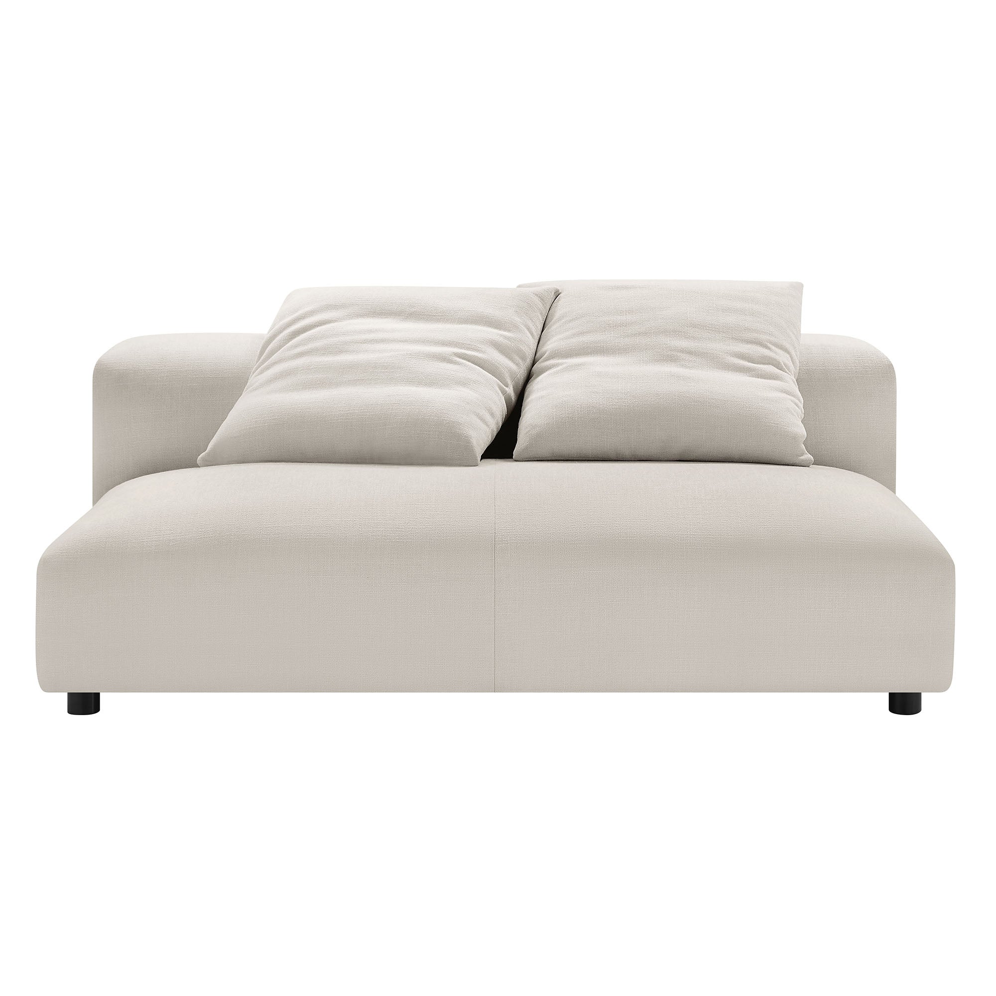 Solace 2-Piece Modular Upholstered Fabric Sectional Sofa With Chaise by Modway