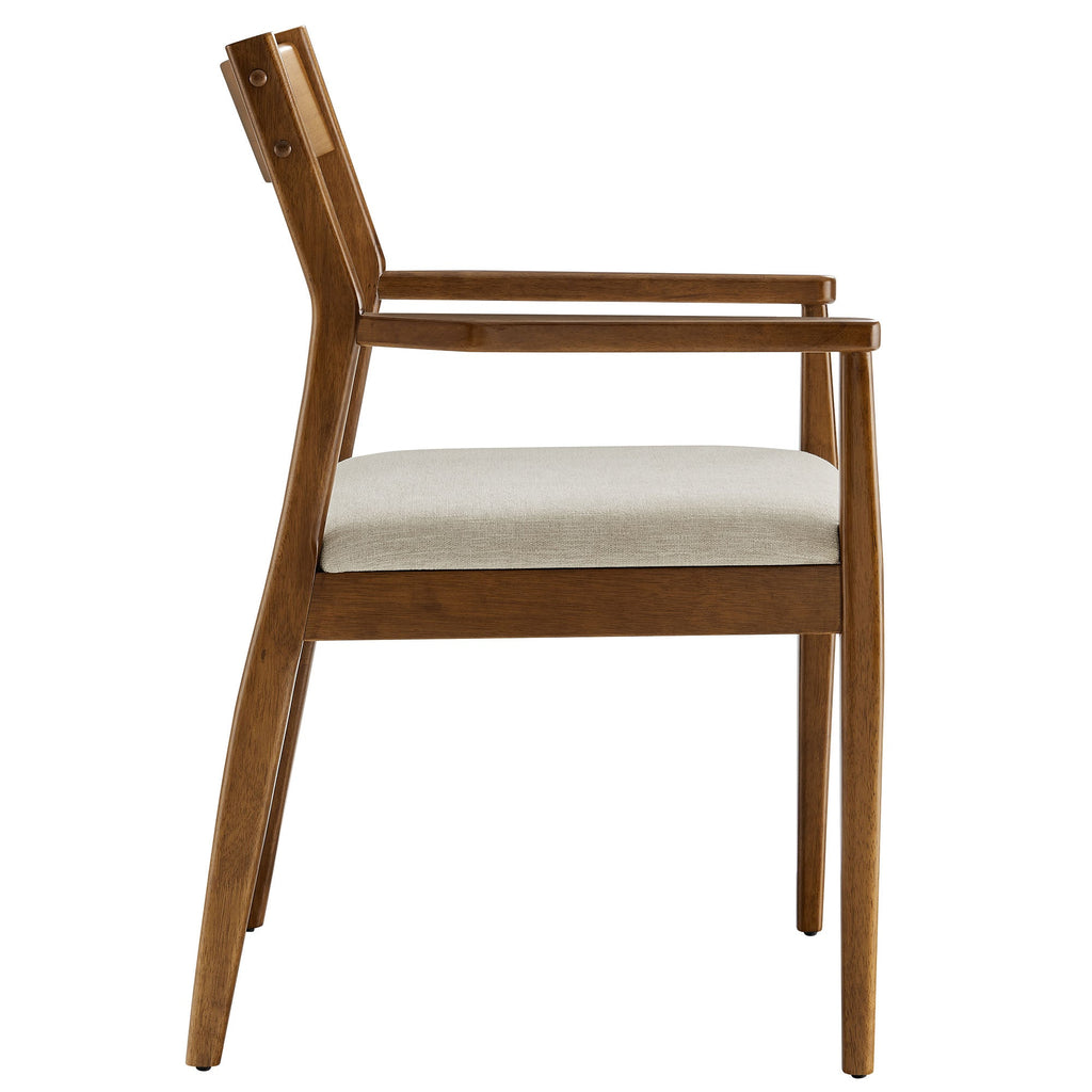 Solara Fabric Wood Dining Armchairs Set of 2 by Modway