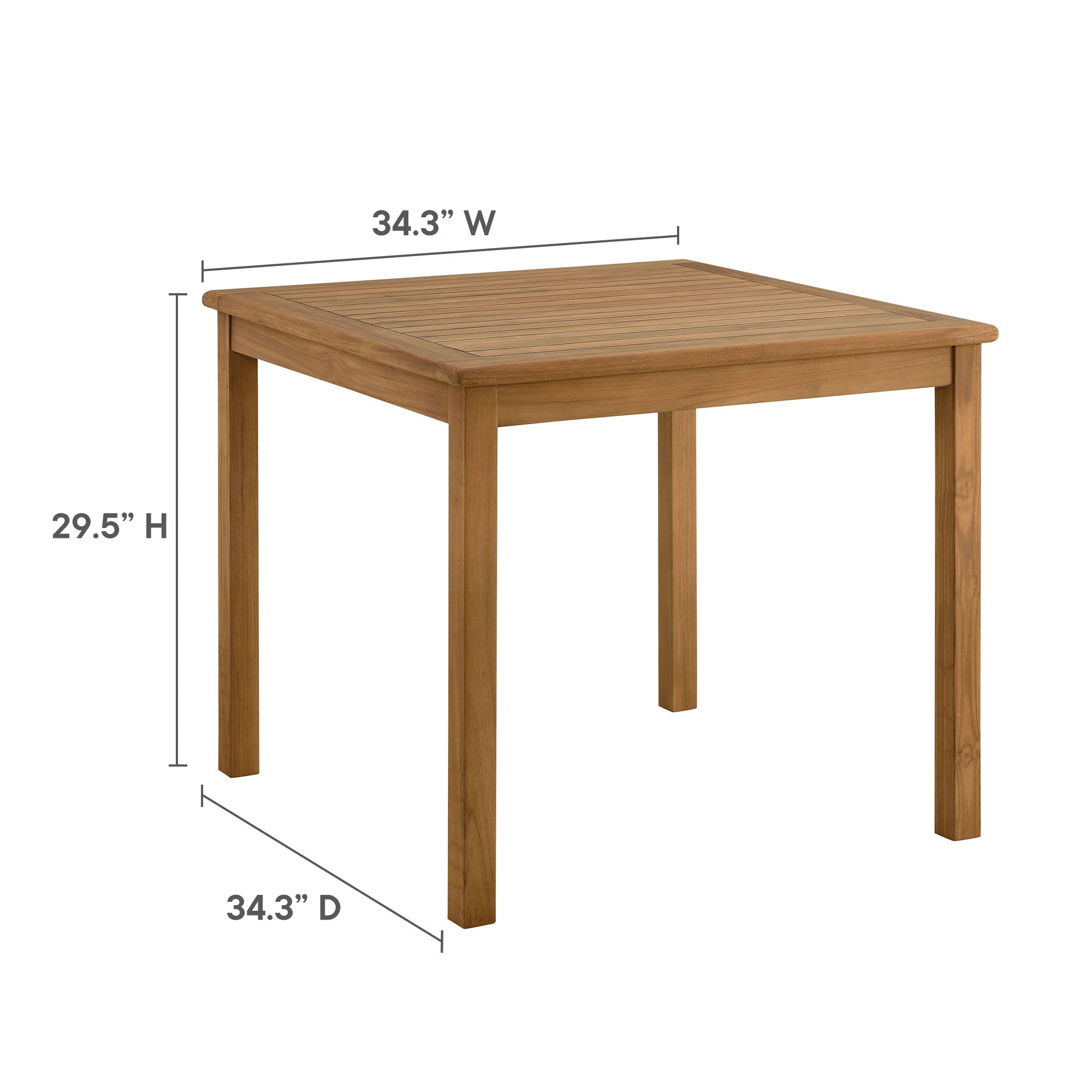 Vienna 3-Piece Outdoor Patio Teak and Rope Dining Set with Armchairs by Modway