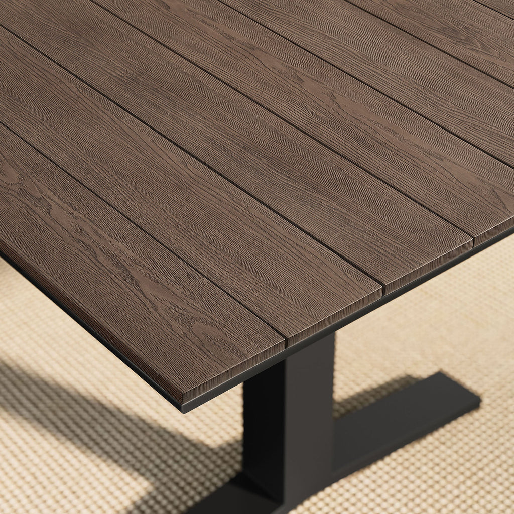 Gavelston 91" Outdoor Patio Aluminum Dining Table by Modway