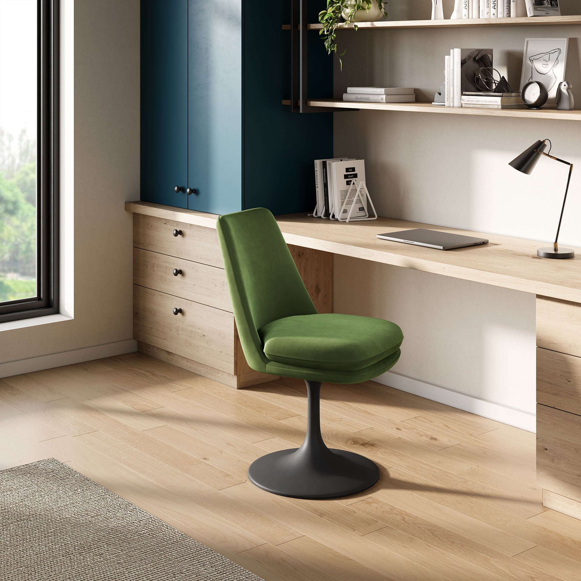 Lippa Performance Velvet Swivel Dining Chair by Modway