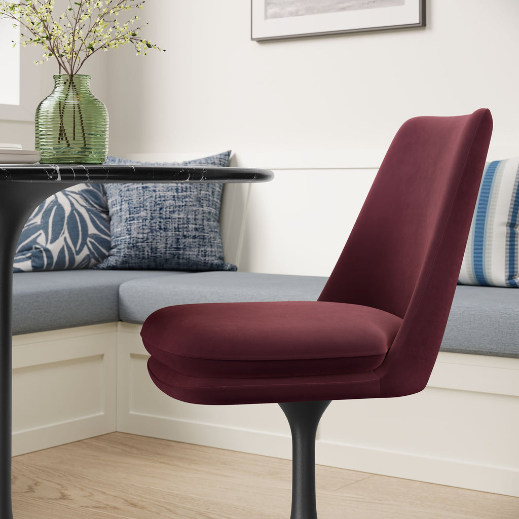 Lippa Performance Velvet Swivel Dining Chair by Modway