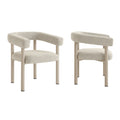 Nautica Outdoor Patio Aluminum Dining Armchairs Set of 2 by Modway