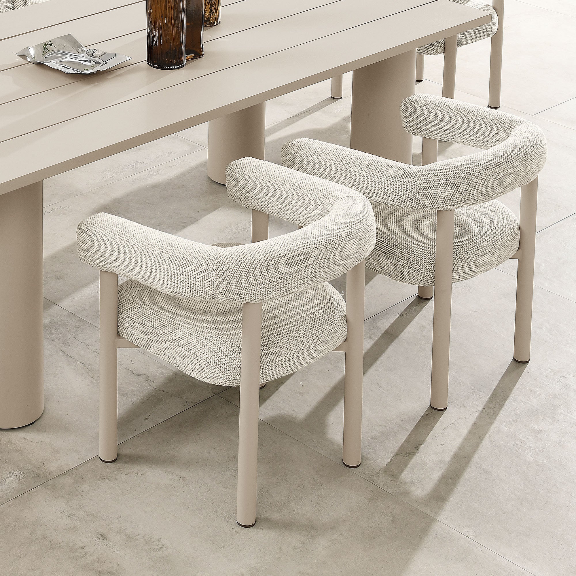 Nautica Outdoor Patio Aluminum Dining Armchairs Set of 2 by Modway