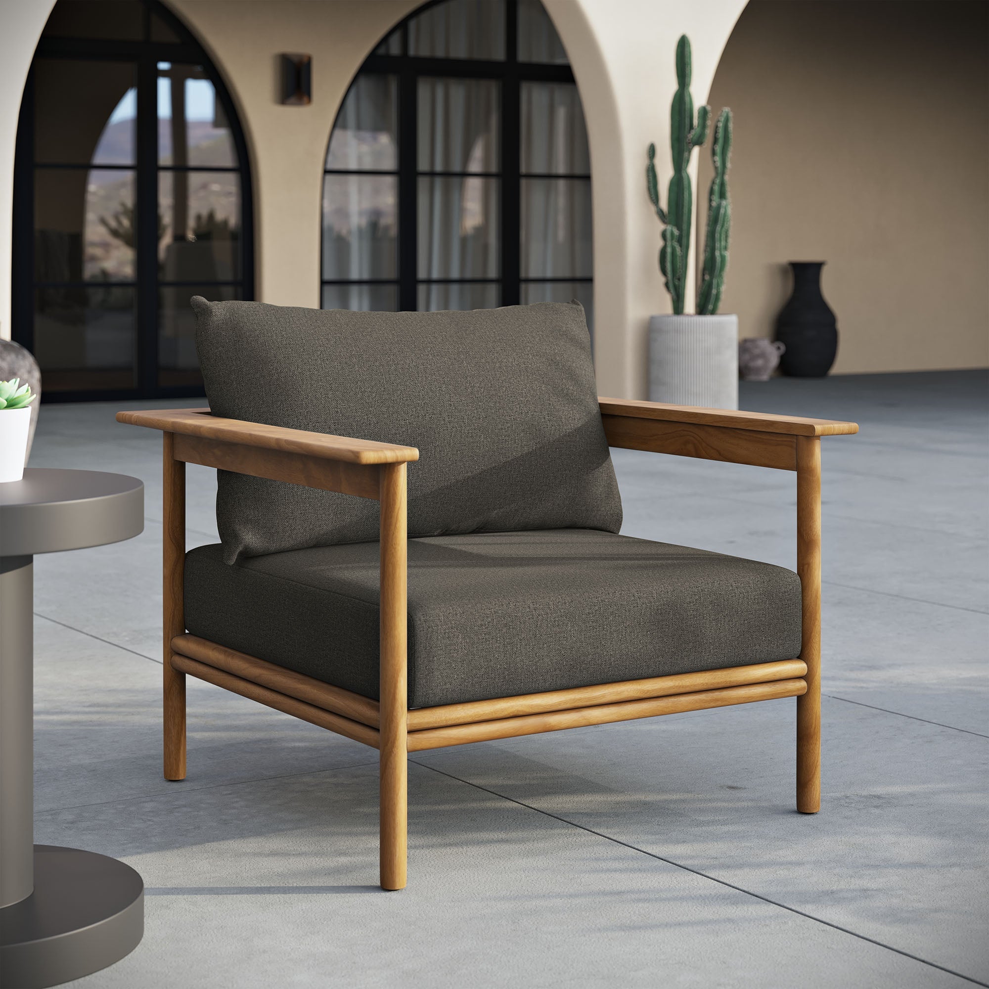Wren Outdoor Patio Teak Wood Armchair by Modway