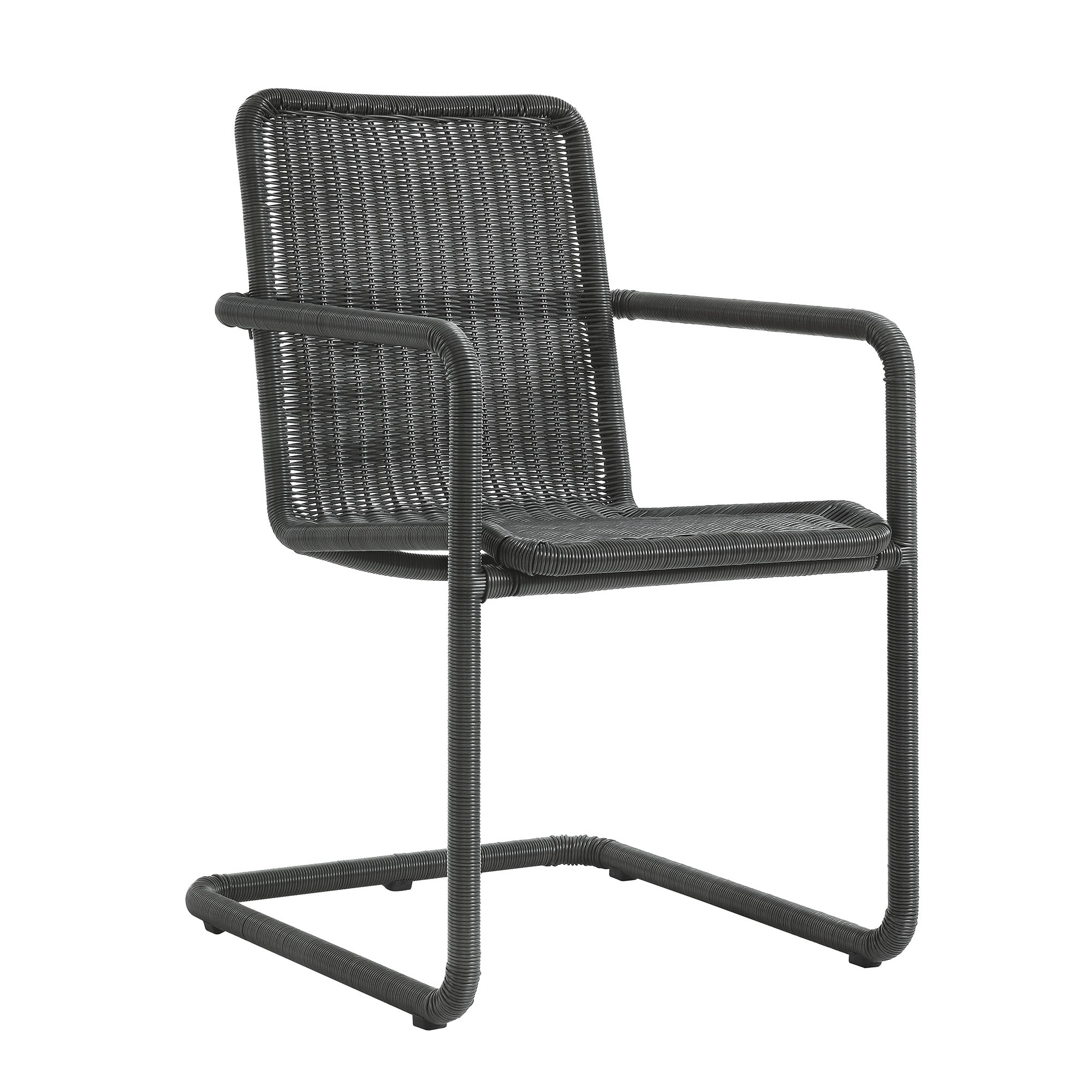 Abacus Outdoor Patio Wicker Dining Chairs Set of 2 by Modway