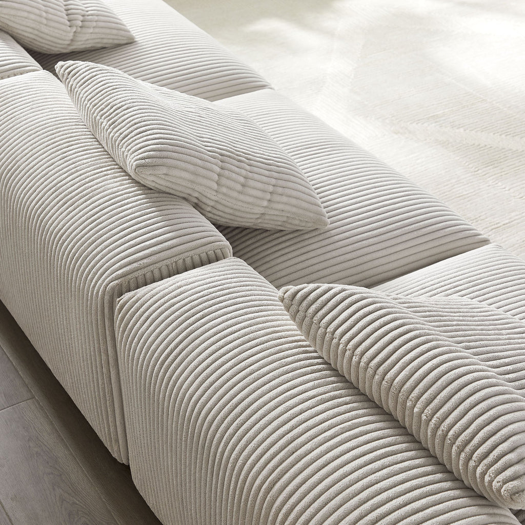 Solace 3-Piece Modular Corduroy Upholstered Sofa by Modway