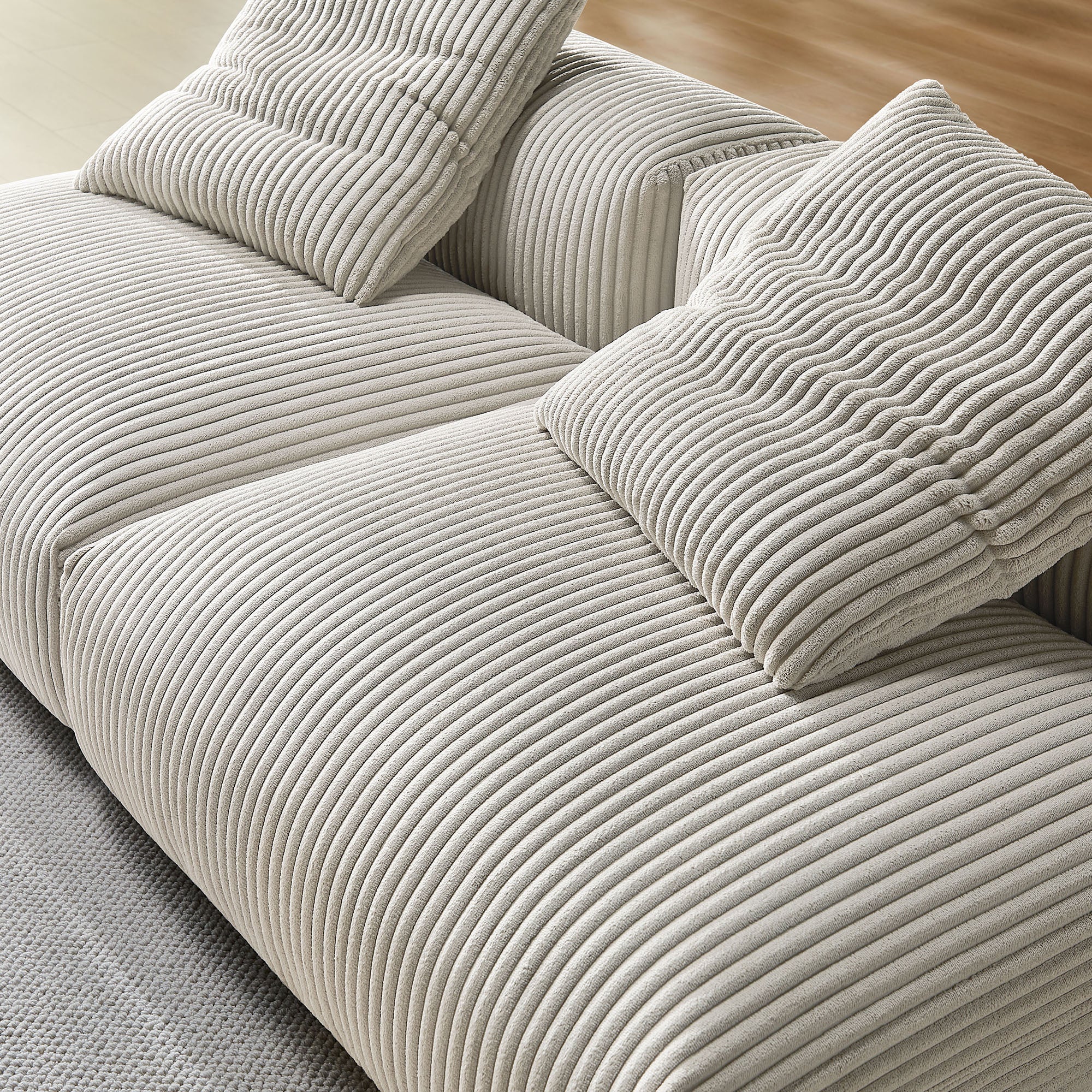 Solace 2-Piece Modular Corduroy Upholstered Sofa by Modway