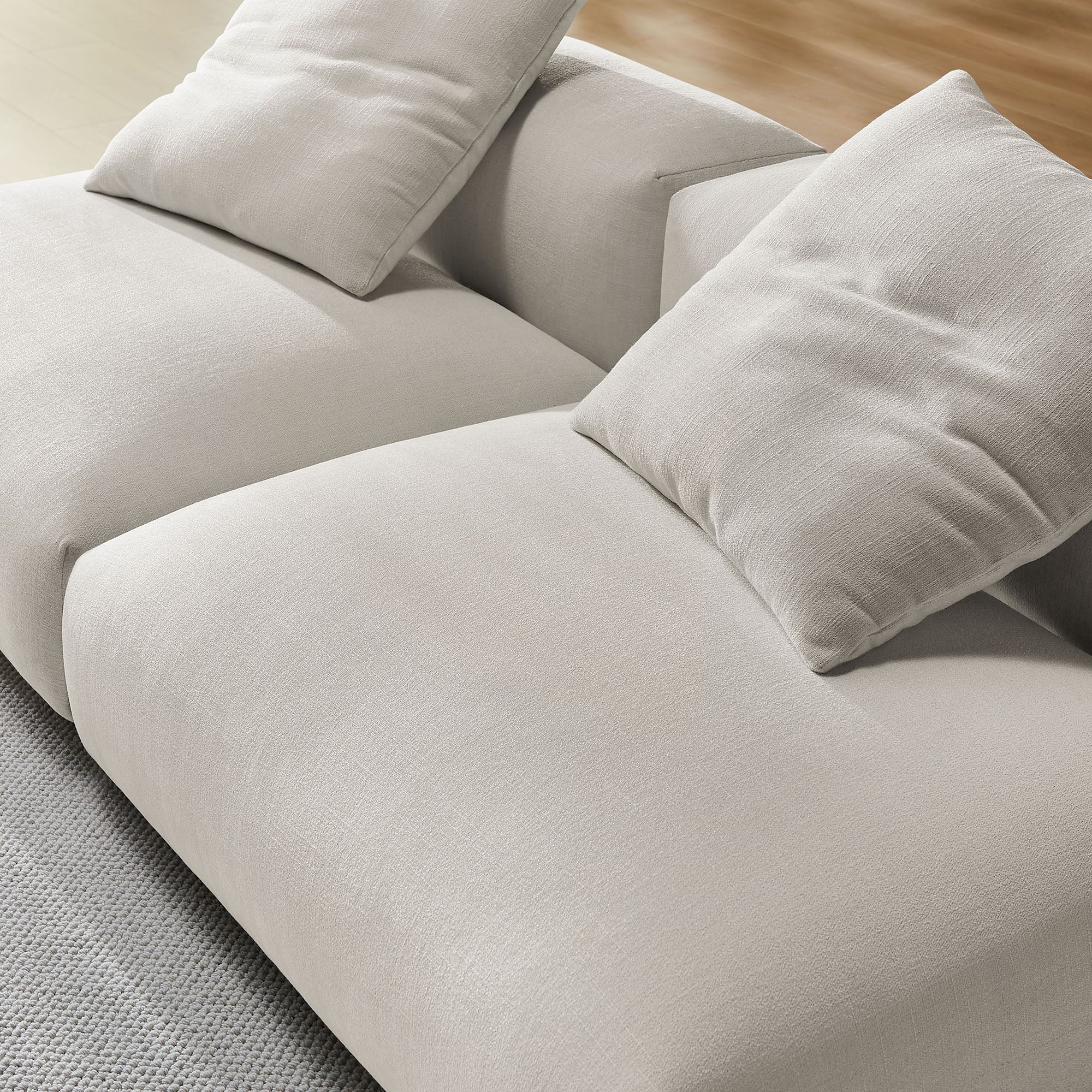 Solace 2-Piece Modular Upholstered Fabric Sofa by Modway