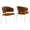 Nella Upholstered Performance Velvet Dining Chair Set of 2 by Modway