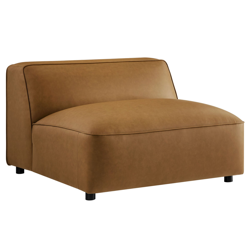 Auren Upholstered Vegan Leather Modular Armless Chair by Modway