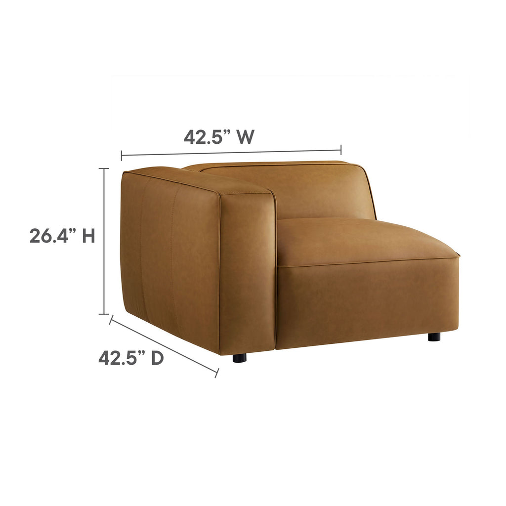 Auren 3-Piece Upholstered Vegan Leather Modular Sofa by Modway