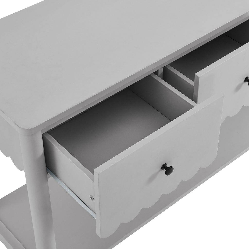 Emmeline 3-Drawer Scalloped Console Table by Modway