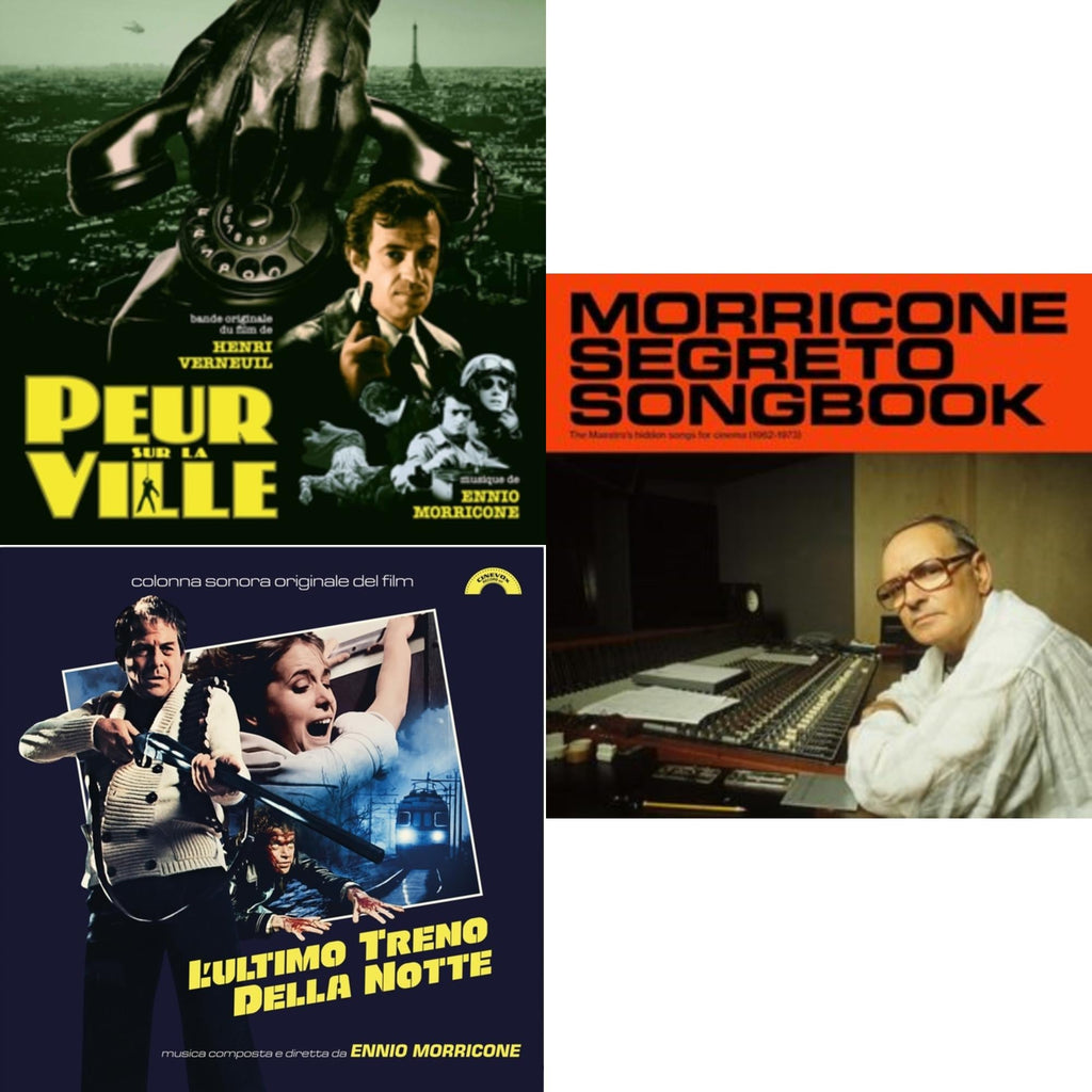 Peur Sur La Ville (Gatefold Sleeve Designed By Eric Adrian Lee) & L’Ultimo Treno Della Notte (Yellow LP Vinyl) & Morricone Segreto Songbook (1962-1973) (2LP)