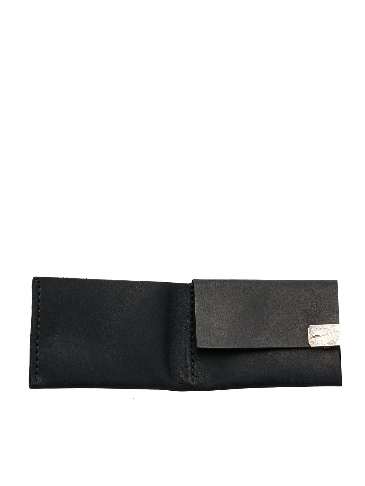 WERKSTATT:MUNCHEN Men's Mini Leather Wallet with Silver Details
