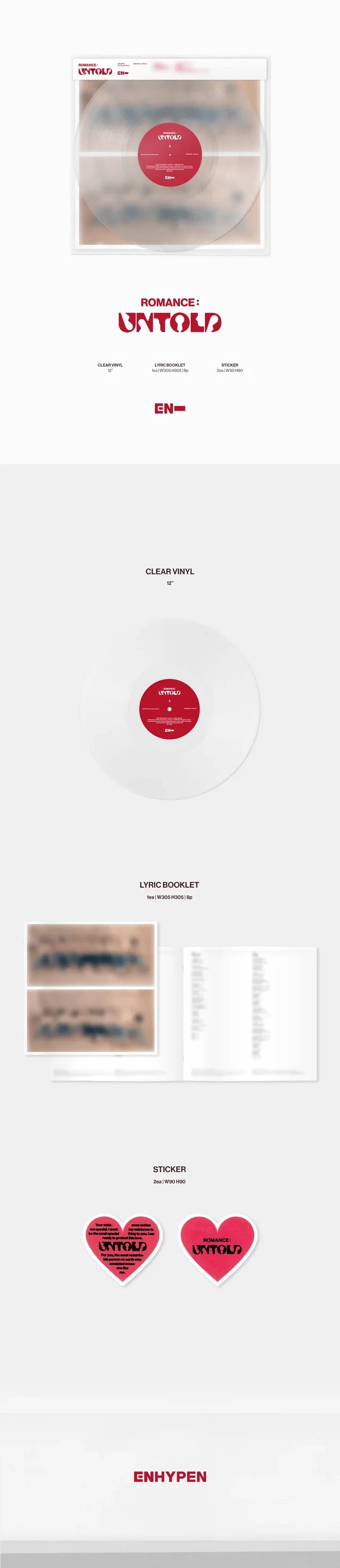 ENHYPEN 2nd Album - Romance: Untold Vinyl