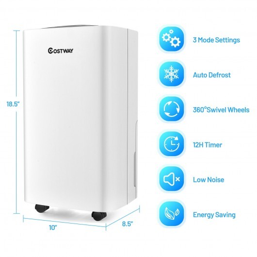 30 Pints 1500 Sq. ft Portable Dehumidifier For Medium To Large Spaces