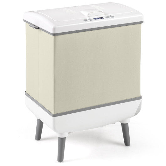 35L Large Towel Warmer with Heating and Drying Modes for Bathroom-Beige