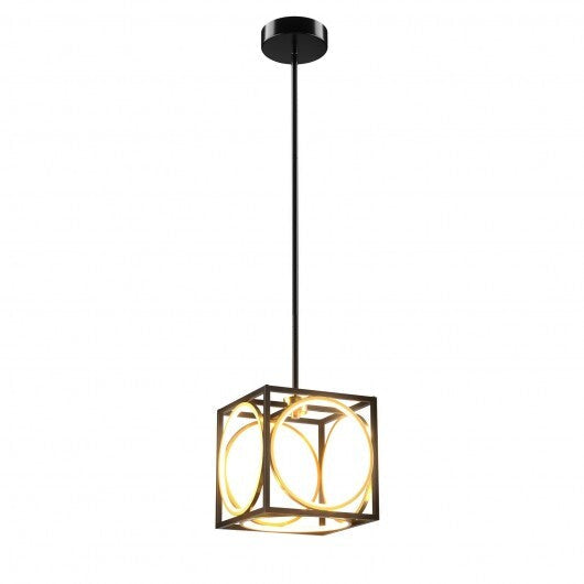 Modern LED Pendant Light with 42 Inches Adjustable Suspender-Golden