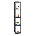64 Inches Floor Lamp with 3-Level Dimmable LED Bulbs and Rotatable LED Poles-Walnut