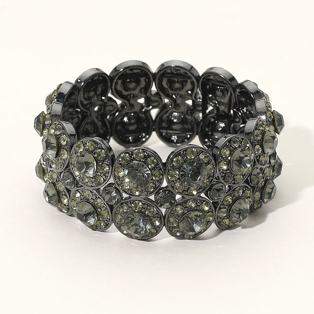 Crystal Rhinestone Stretch Evening Bracelet