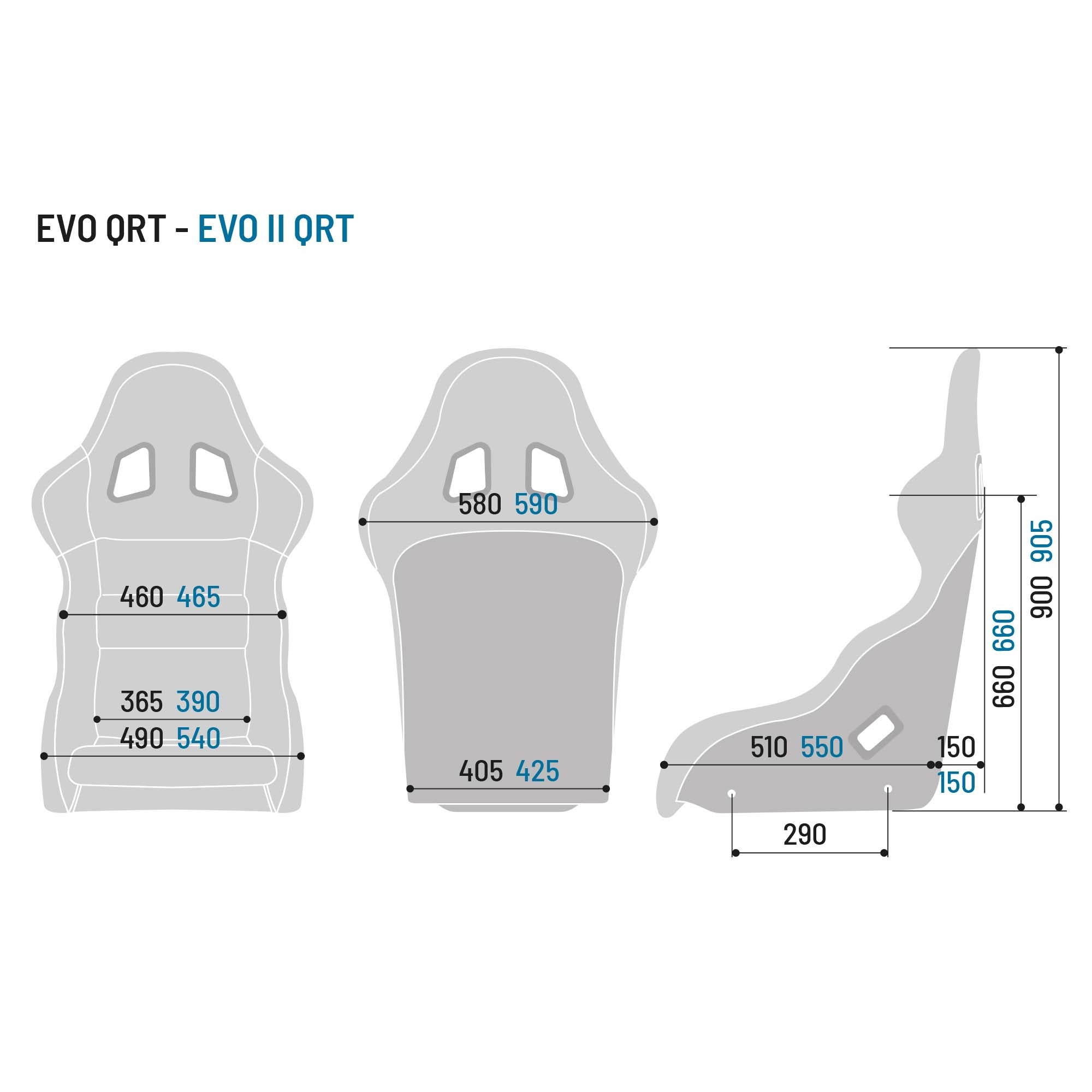 Sparco Evo QRT Sky Fiberglass Racing Seat