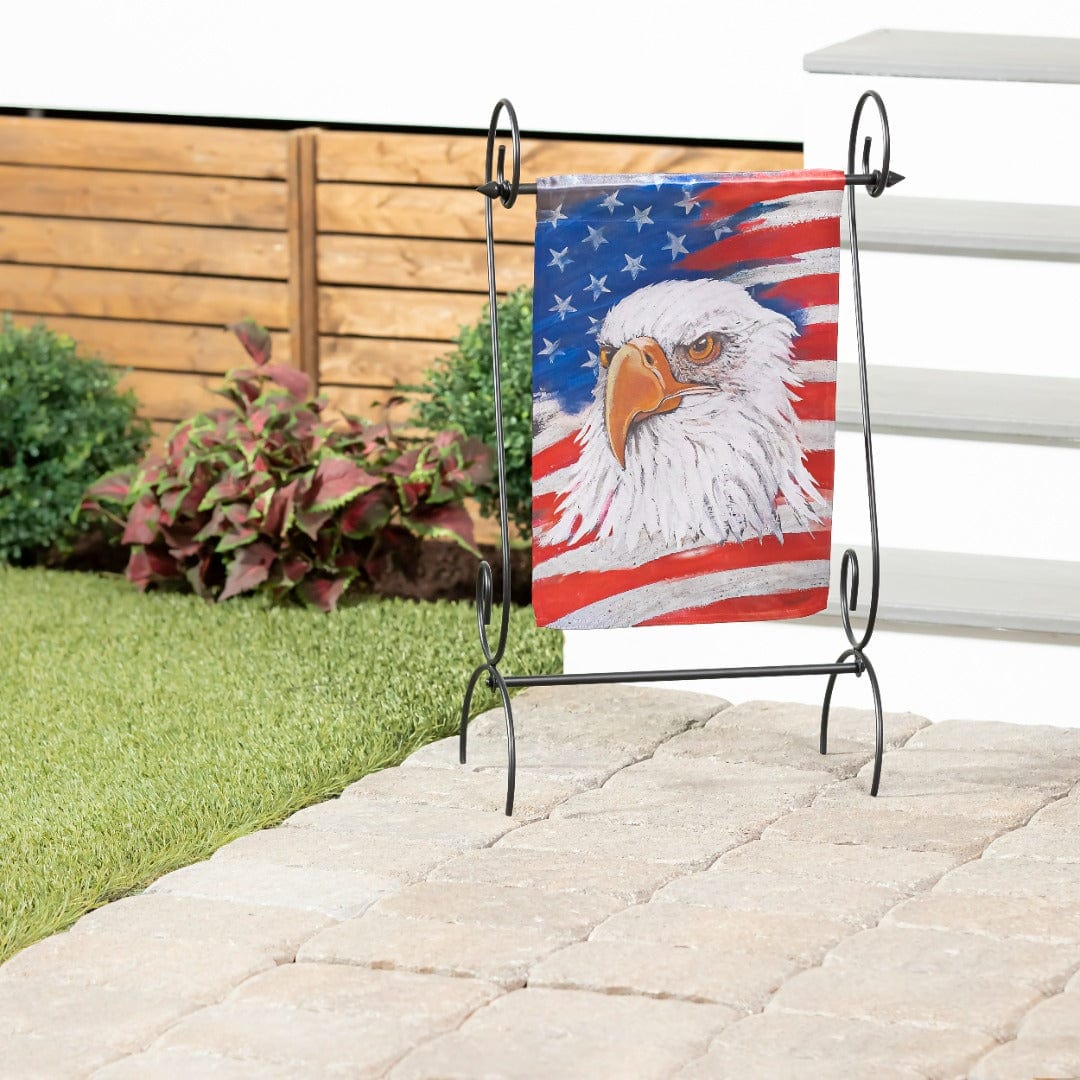 Eagle and Flag Patriotic Garden Flag 2 Sided