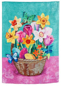 Easter Basket Garden Flag 2 Sided Textured