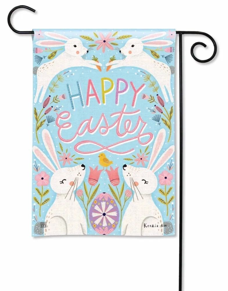 Easter Bunnies Garden Flag Decorative Happy Easter
