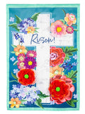 Easter Floral Cross Garden Flag Applique 2 Sided