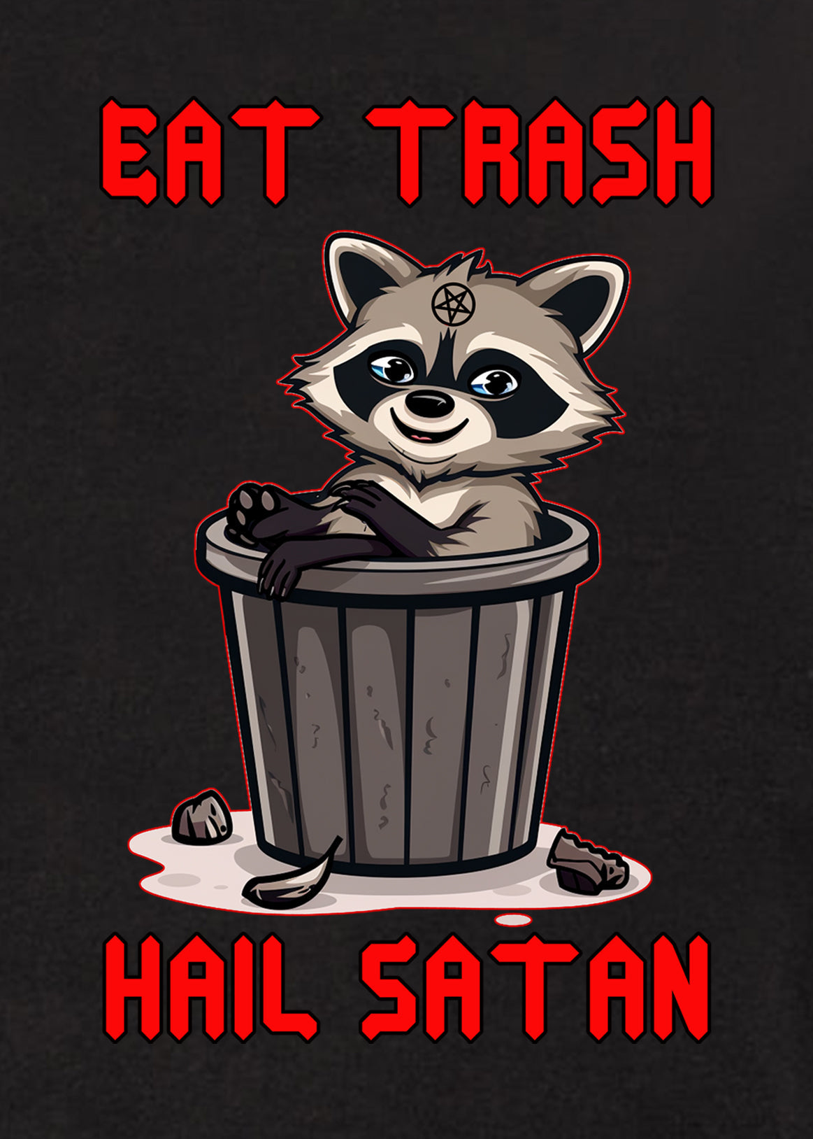 Eat Trash Hail Satan Kids T-Shirt