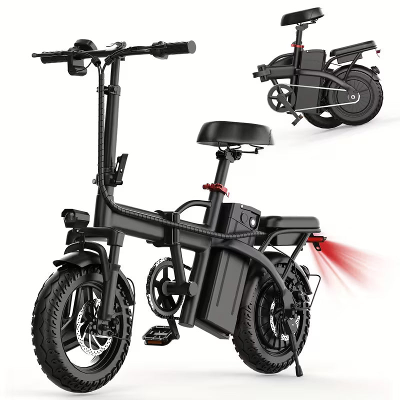Ebikes for Adults, 500W Lightweight Folding Electric Bike for Adults, 20MPH 35Mile Long Range Commuter Electric Bicycle