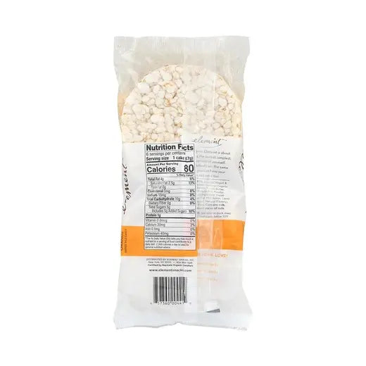 Element Organic Vanilla Orange Dipped Rice Cakes, Case of 6 (3.5 oz Each)