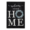 Eucalyptus Welcome Garden Flag 2 Sided Burlap