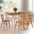 Extendable Dining Table with Rubber Wood Legs for 4-8 People-White