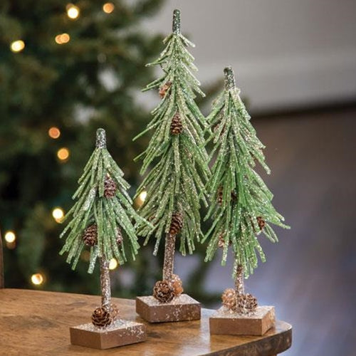 Glittered Pinecone Tree 12"  (Pack of 4)