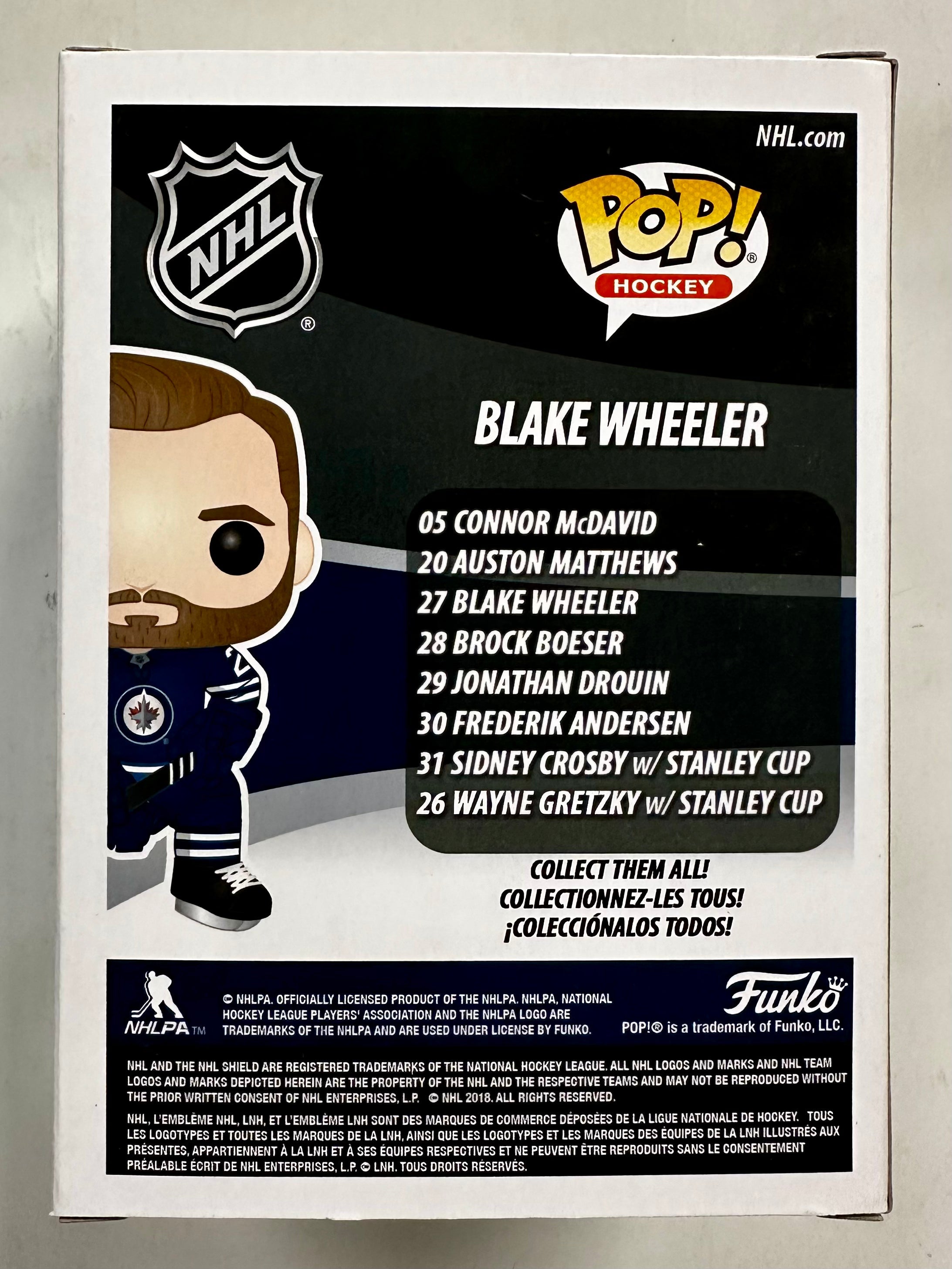 Blake Wheeler Signed NHL Winnipeg Jets Funko Pop! #27 With Exclusive JSA COA