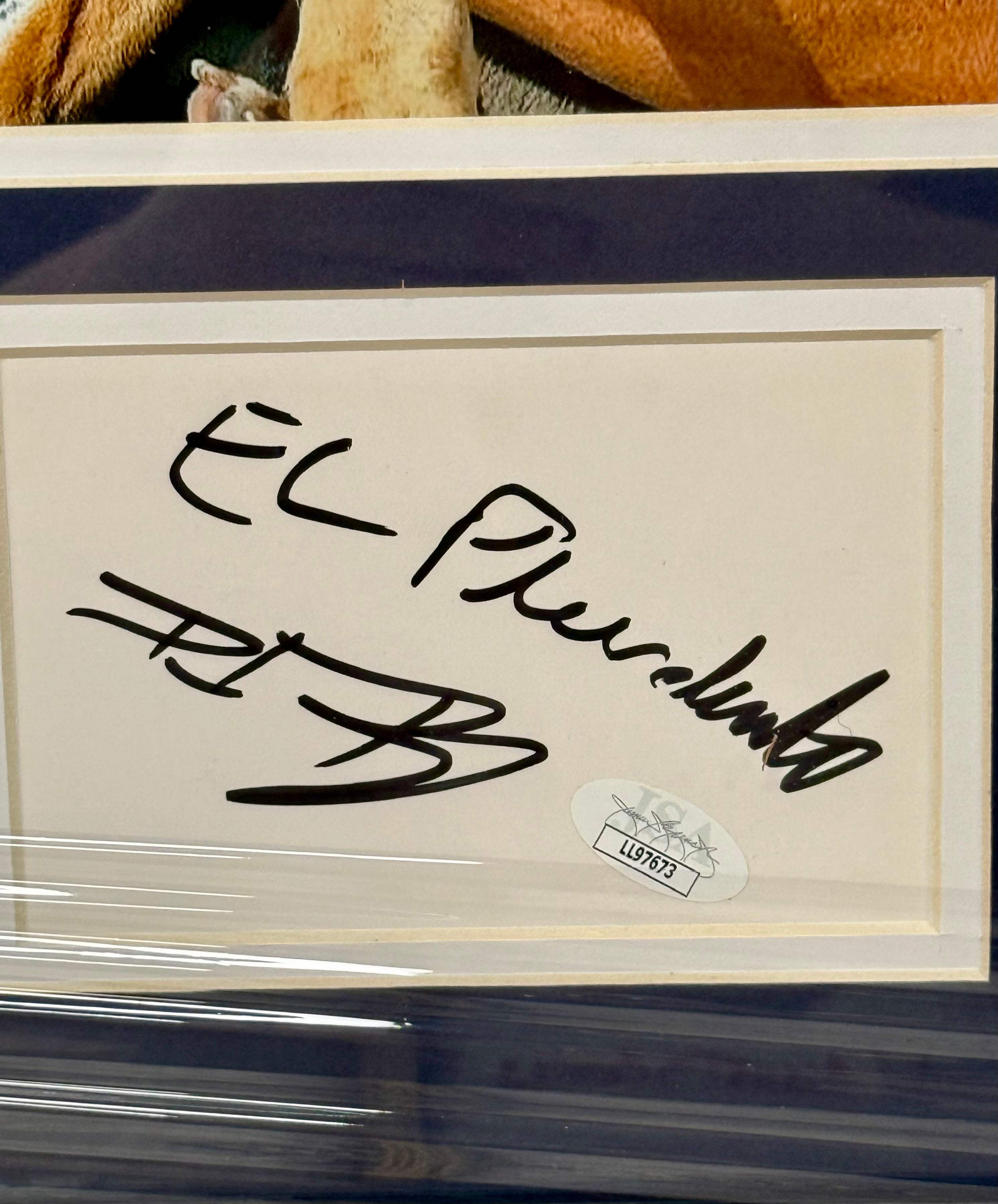 Barstool Dave Portnoy & Miss Peaches Framed & Signed Cut 8X10 Photo With JSA COA