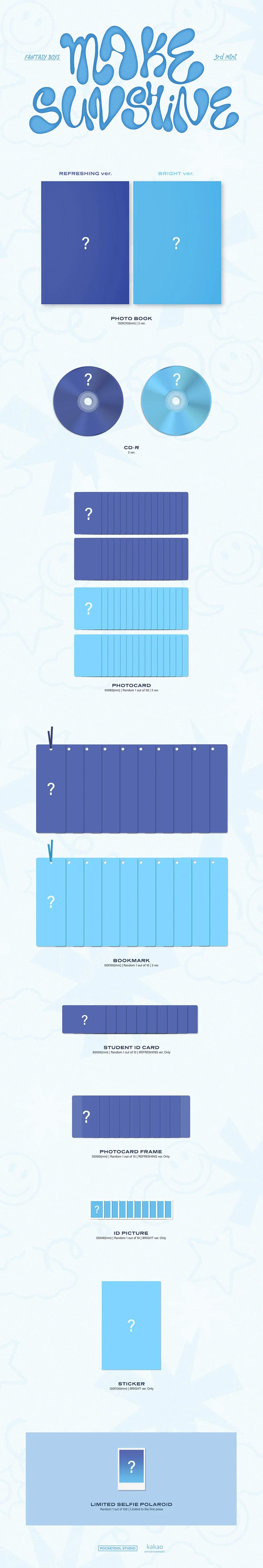 Fantasy Boys 3rd Mini Album - Make Sunshine (2 Version Set)