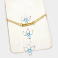 Double strand chain arm bracelet + crystal sticker