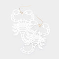 Brass Metal Cutout Scorpion Dangle Earrings
