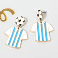 Argentina Soccer Jersey Drop Earrings